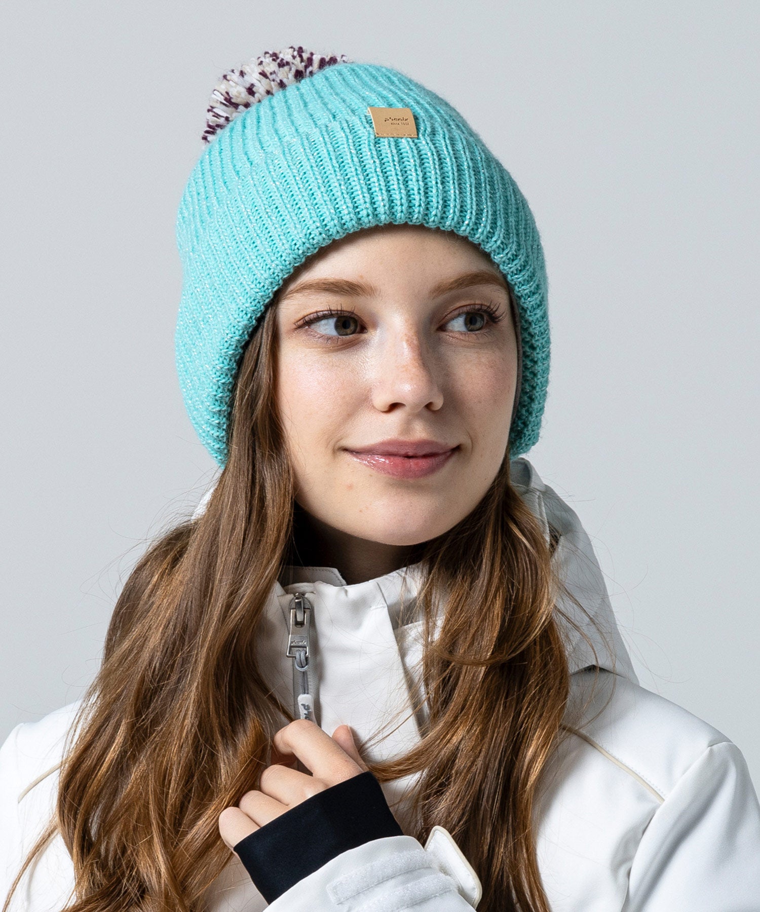 Women's Mix Pompom Bright Watch Hat Mint Green