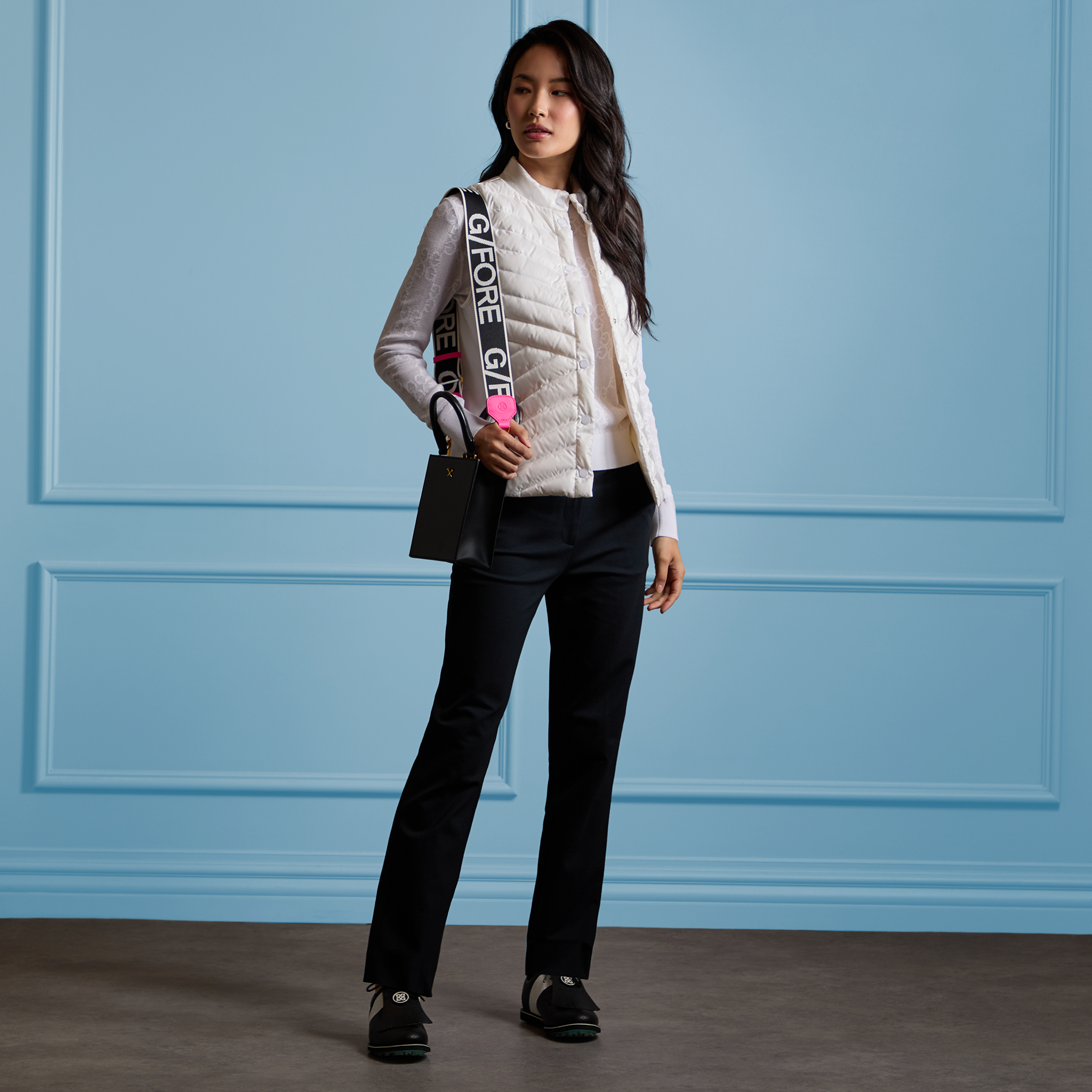 Metal Tees Box Calf Leather Mini Tote ONYX