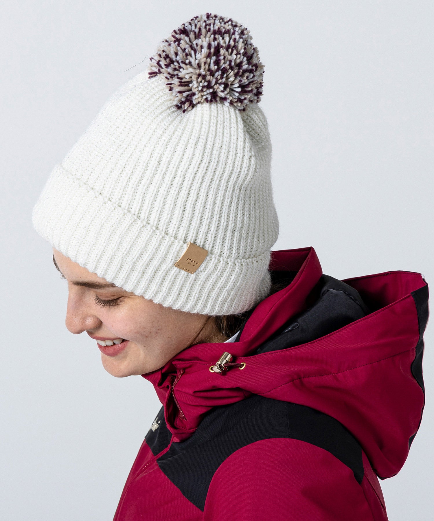 Women's Mix Pompom Bright Watch Hat White