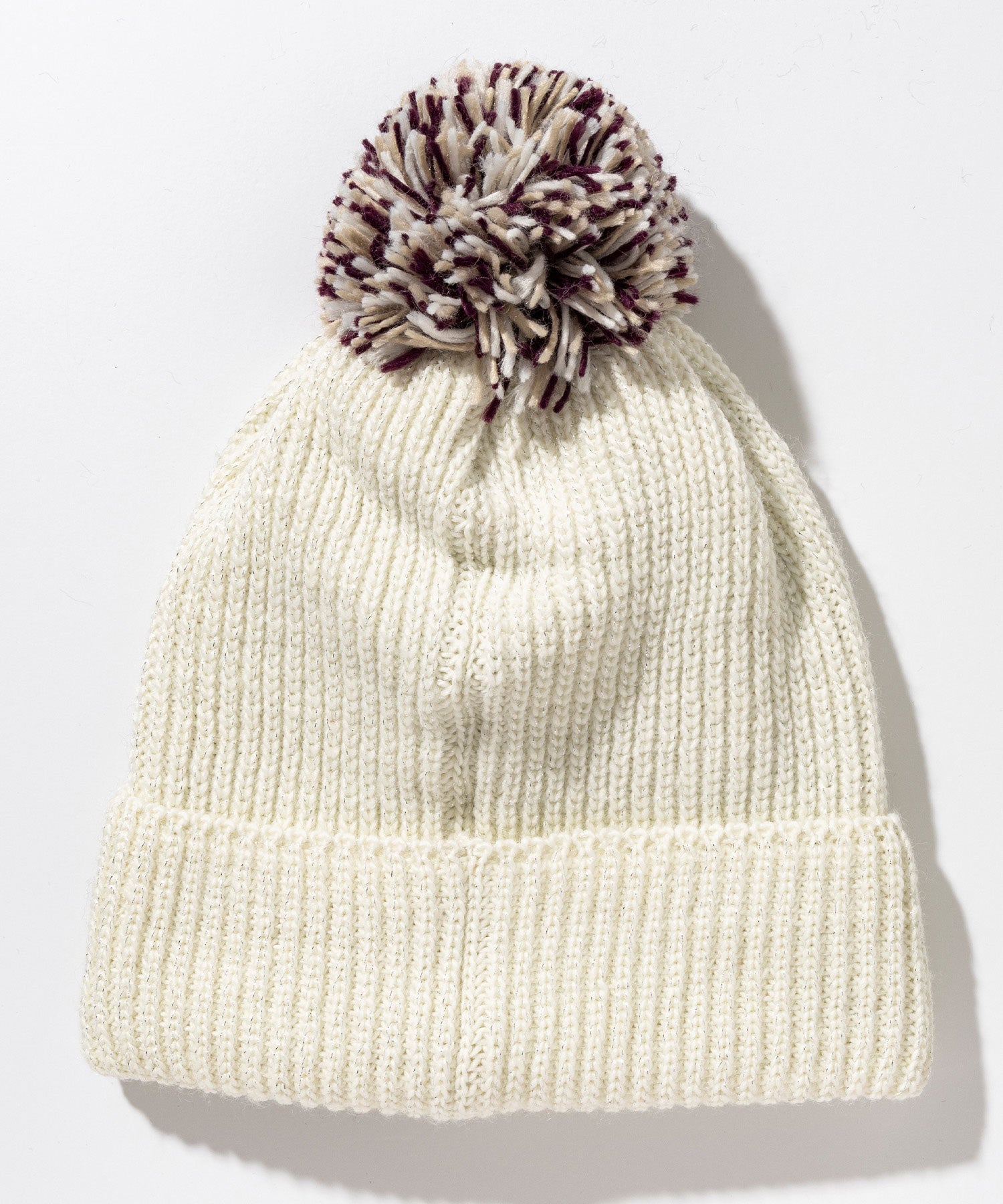 Women's Mix Pompom Bright Watch Hat White