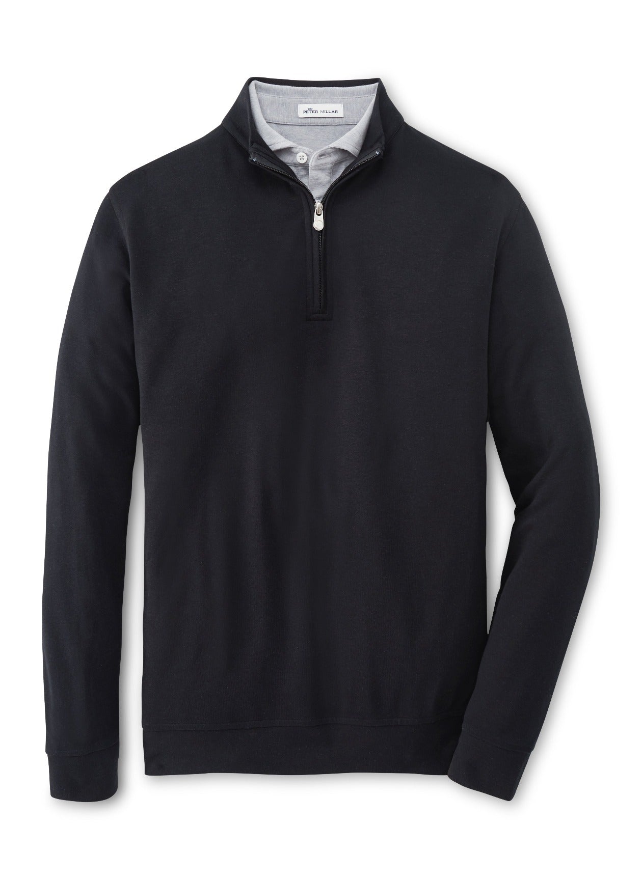 CROWN COMFORT INTERLOCK QUARTER-ZIP BLACK
